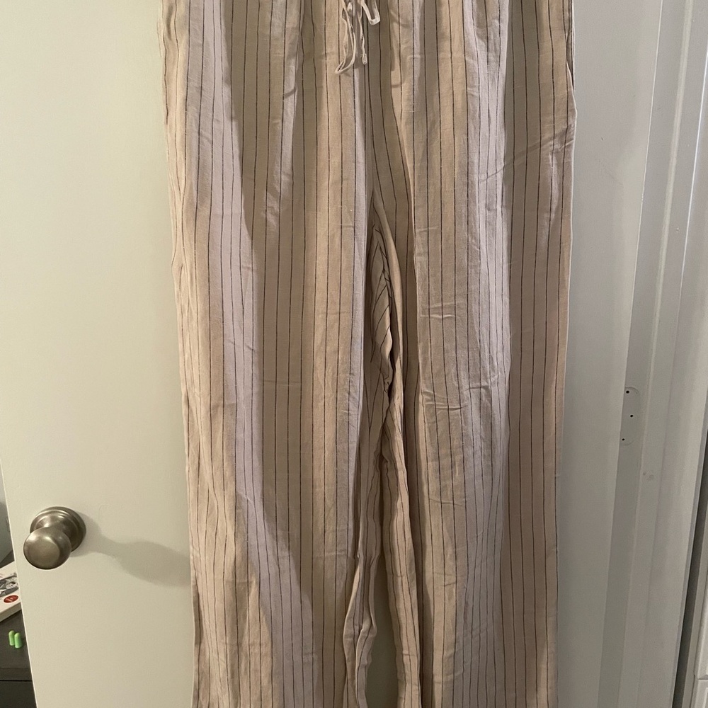 Women’s Striped Linen Pants H&M